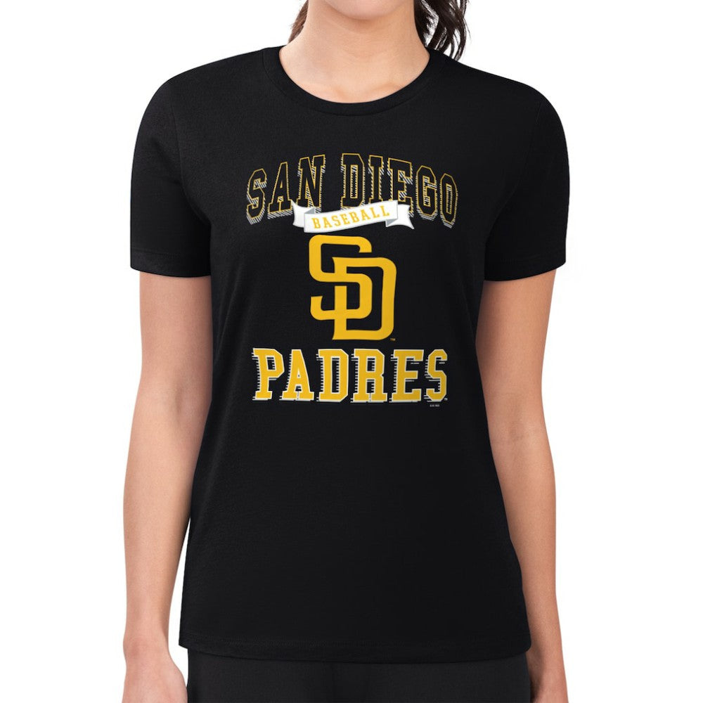 San Diego Padres G-III 4Her by Carl Banks Women's Super-Slim Fit Lightweight Team Logo Graphic T-Shirt - MLB T-shirts