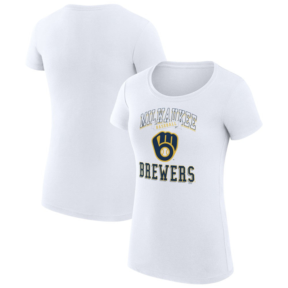 Milwaukee Brewers G-III 4Her by Carl Banks Women's Super-Slim Fit Lightweight Team Logo Graphic T-Shirt - MLB T-shirts