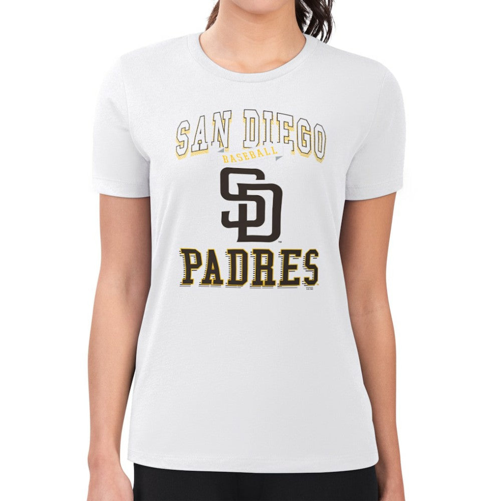 San Diego Padres G-III 4Her by Carl Banks Women's Super-Slim Fit Lightweight Team Logo Graphic T-Shirt - MLB T-shirts