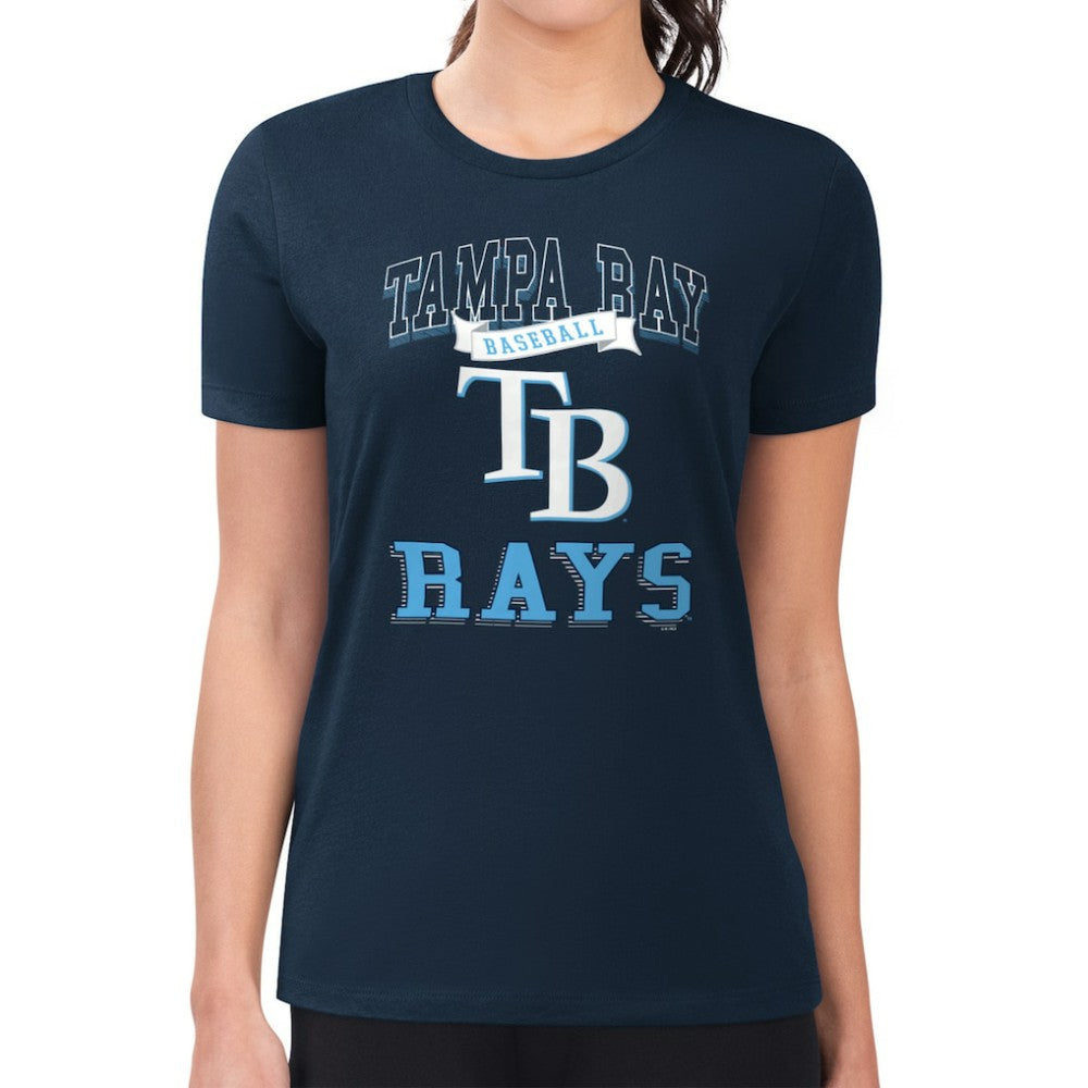 Tampa Bay Rays G-III 4Her by Carl Banks Women's Super-Slim Fit Lightweight Team Logo Graphic T-Shirt - MLB T-shirts