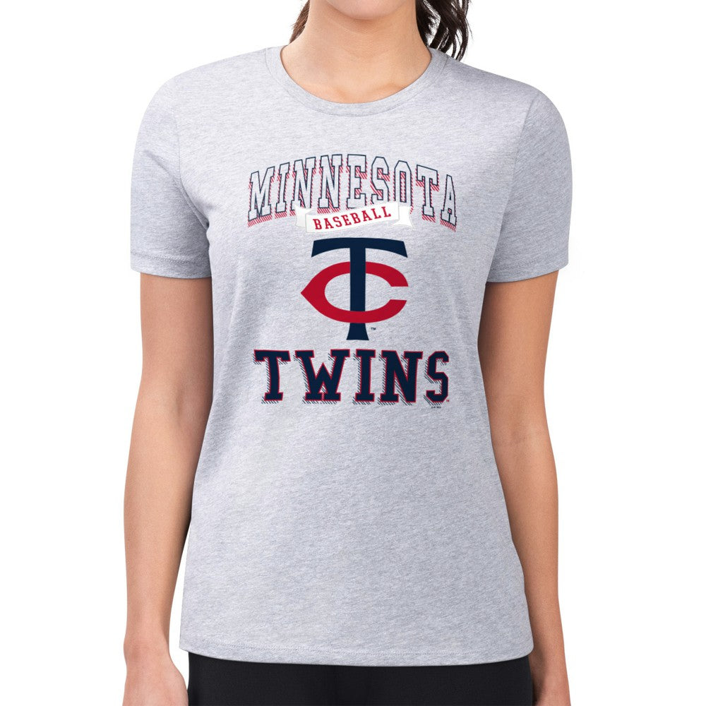 Minnesota Twins G-III 4Her by Carl Banks Women's Super-Slim Fit Lightweight Team Logo Graphic T-Shirt - MLB T-shirts