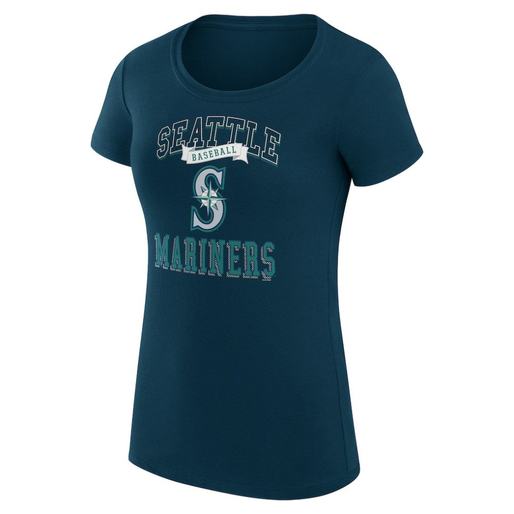 Seattle Mariners G-III 4Her by Carl Banks Women's Super-Slim Fit Lightweight Team Logo Graphic T-Shirt - MLB T-shirts
