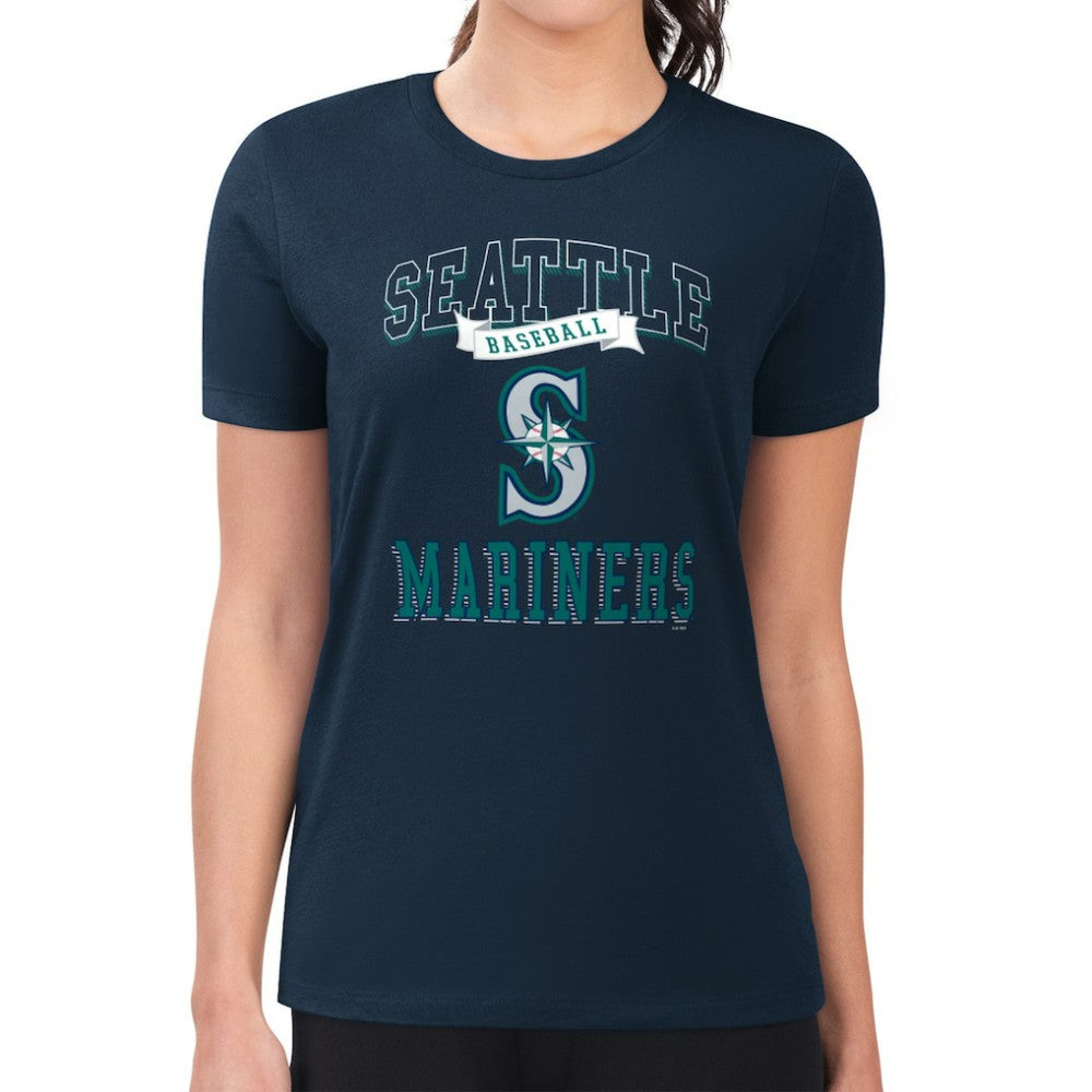 Seattle Mariners G-III 4Her by Carl Banks Women's Super-Slim Fit Lightweight Team Logo Graphic T-Shirt - MLB T-shirts