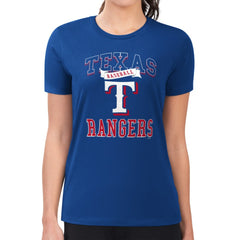 Texas Rangers G-III 4Her by Carl Banks Women's Super-Slim Fit Lightweight Team Logo Graphic T-Shirt - MLB T-shirts