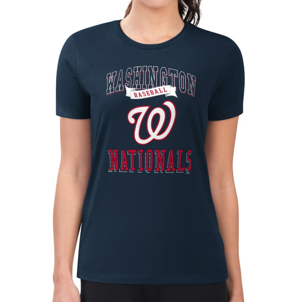 Washington Nationals G-III 4Her by Carl Banks Women's Super-Slim Fit Lightweight Team Logo Graphic T-Shirt - MLB T-shirts