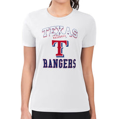 Texas Rangers G-III 4Her by Carl Banks Women's Super-Slim Fit Lightweight Team Logo Graphic T-Shirt - MLB T-shirts