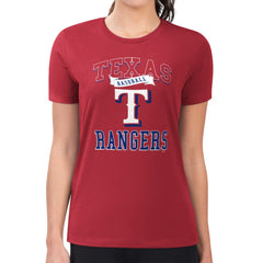Texas Rangers G-III 4Her by Carl Banks Women's Super-Slim Fit Lightweight Team Logo Graphic T-Shirt - MLB T-shirts