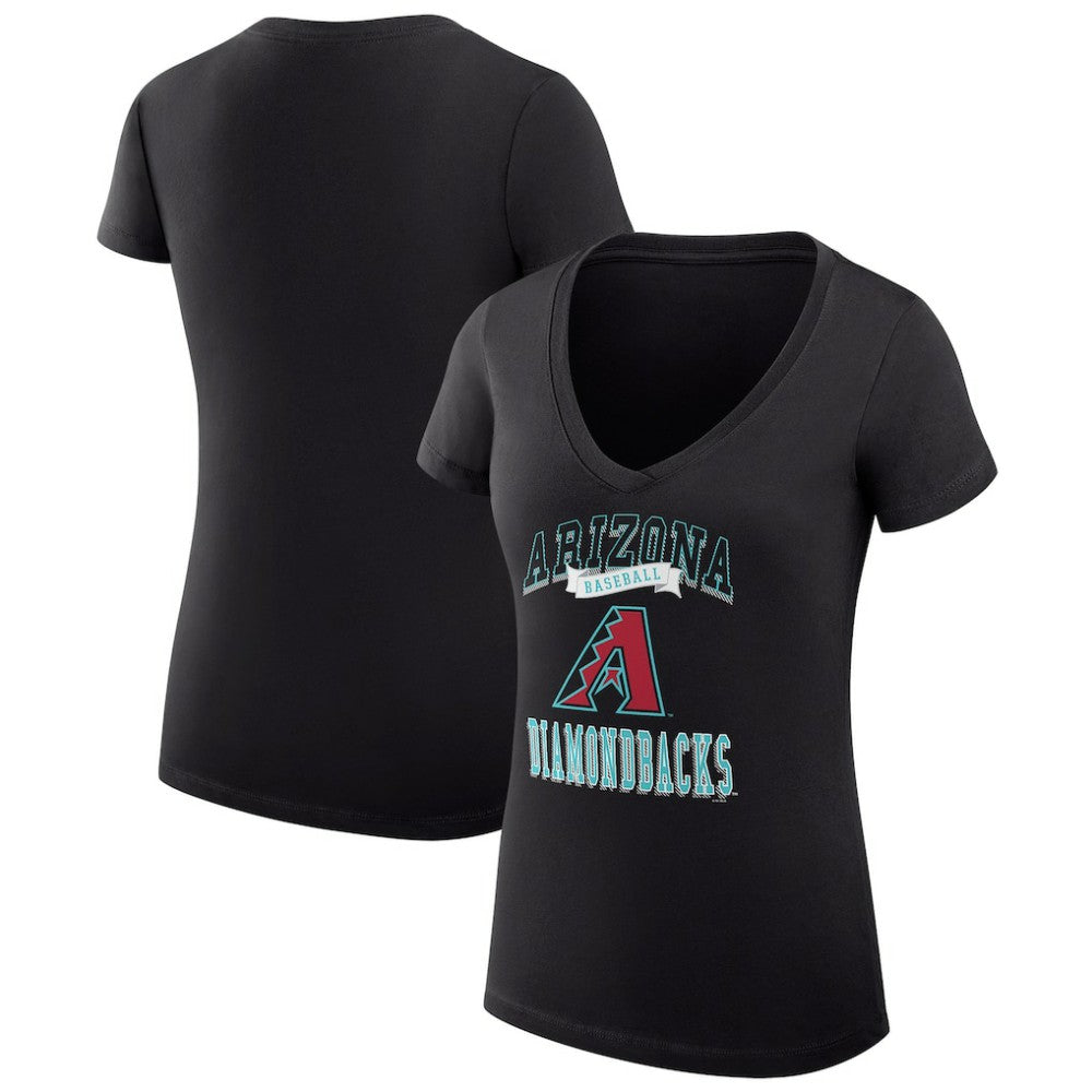 Arizona Diamondbacks G-III 4Her by Carl Banks Women's Super-Slim Fit Lightweight Team Logo Graphic V-Neck T-Shirt - MLB T-shirts