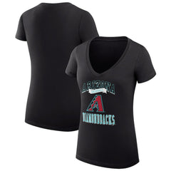 Arizona Diamondbacks G-III 4Her by Carl Banks Women's Super-Slim Fit Lightweight Team Logo Graphic V-Neck T-Shirt - MLB T-shirts