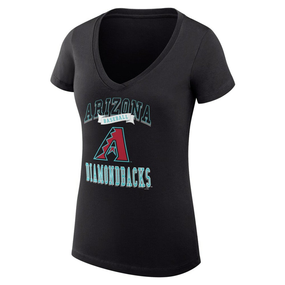 Arizona Diamondbacks G-III 4Her by Carl Banks Women's Super-Slim Fit Lightweight Team Logo Graphic V-Neck T-Shirt - MLB T-shirts