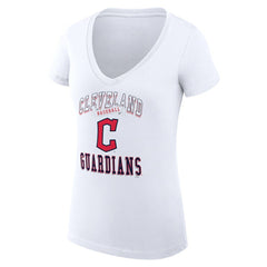 Cleveland Guardians G-III 4Her by Carl Banks Women's Super-Slim Fit Lightweight Team Logo Graphic V-Neck T-Shirt - MLB T-shirts