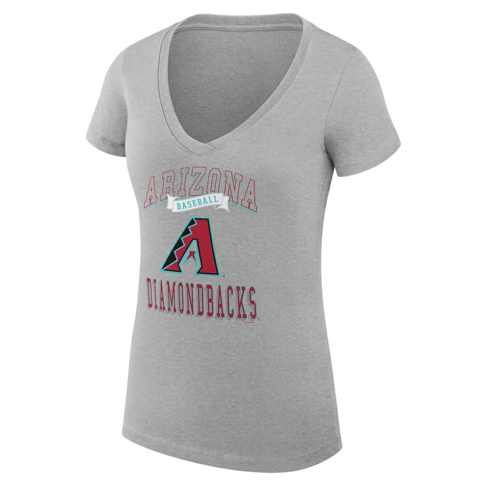 Arizona Diamondbacks G-III 4Her by Carl Banks Women's Super-Slim Fit Lightweight Team Logo Graphic V-Neck T-Shirt - MLB T-shirts