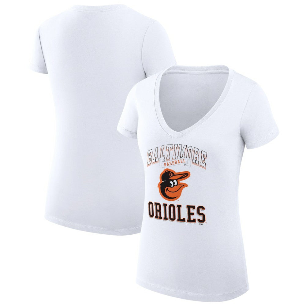 Baltimore Orioles G-III 4Her by Carl Banks Women's Super-Slim Fit Lightweight Team Logo Graphic V-Neck T-Shirt - MLB T-shirts