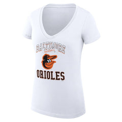 Baltimore Orioles G-III 4Her by Carl Banks Women's Super-Slim Fit Lightweight Team Logo Graphic V-Neck T-Shirt - MLB T-shirts
