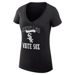 Chicago White Sox G-III 4Her by Carl Banks Women's Super-Slim Fit Lightweight Team Logo Graphic V-Neck T-Shirt - MLB T-shirts