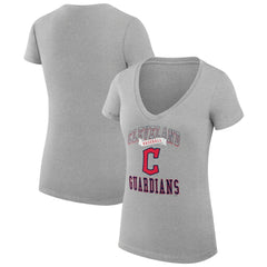 Cleveland Guardians G-III 4Her by Carl Banks Women's Super-Slim Fit Lightweight Team Logo Graphic V-Neck T-Shirt - MLB T-shirts