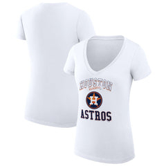 Houston Astros G-III 4Her by Carl Banks Women's Super-Slim Fit Lightweight Team Logo Graphic V-Neck T-Shirt - MLB T-shirts