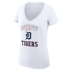Detroit Tigers G-III 4Her by Carl Banks Women's Super-Slim Fit Lightweight Team Logo Graphic V-Neck T-Shirt - MLB T-shirts