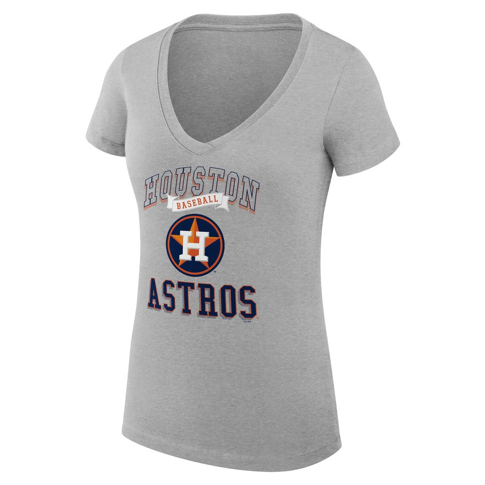 Houston Astros G-III 4Her by Carl Banks Women's Super-Slim Fit Lightweight Team Logo Graphic V-Neck T-Shirt - MLB T-shirts