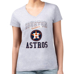 Houston Astros G-III 4Her by Carl Banks Women's Super-Slim Fit Lightweight Team Logo Graphic V-Neck T-Shirt - MLB T-shirts