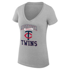Minnesota Twins G-III 4Her by Carl Banks Women's Super-Slim Fit Lightweight Team Logo Graphic V-Neck T-Shirt - MLB T-shirts