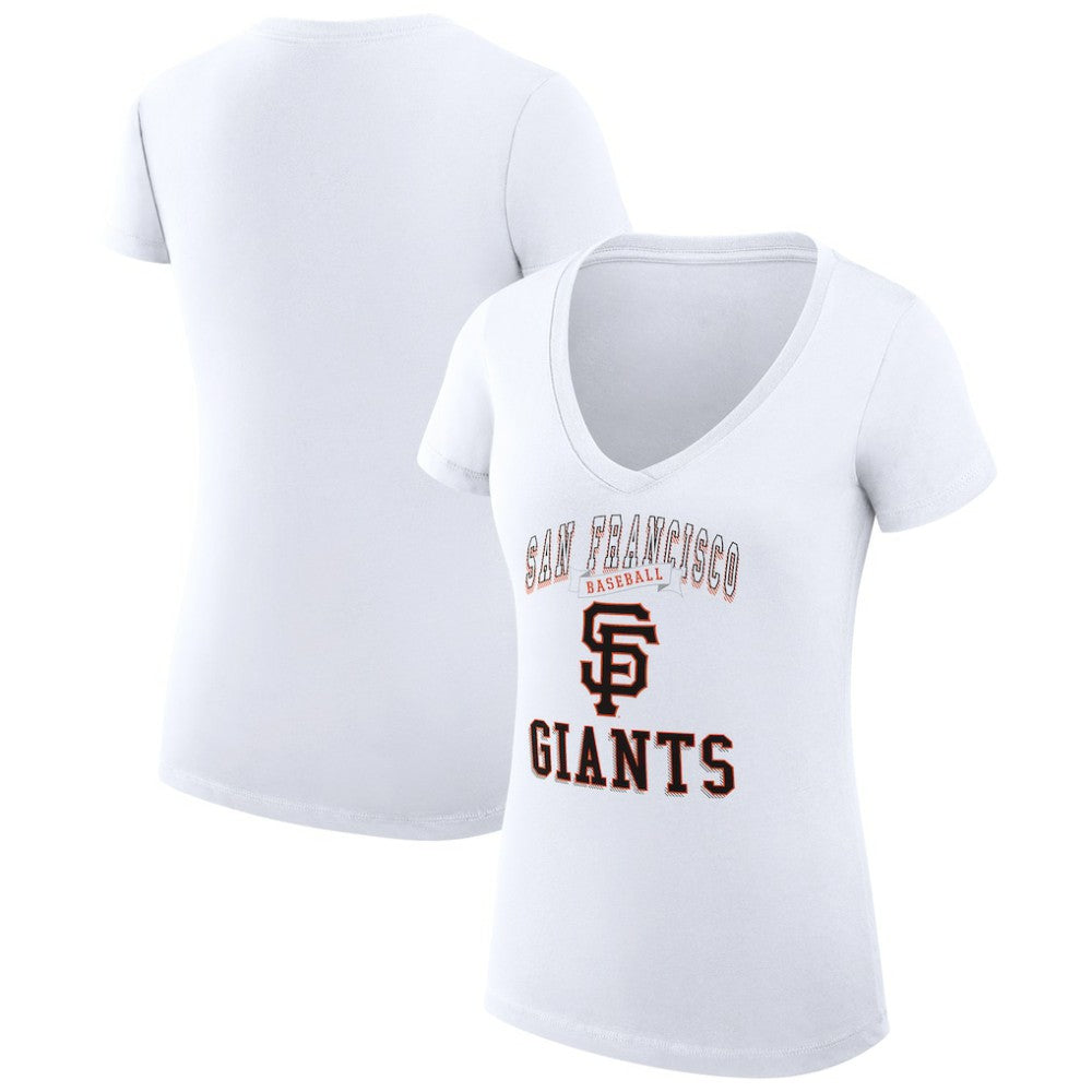 San Francisco Giants G-III 4Her by Carl Banks Women's Super-Slim Fit Lightweight Team Logo Graphic V-Neck T-Shirt - MLB T-shirts