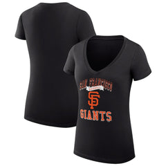 San Francisco Giants G-III 4Her by Carl Banks Women's Super-Slim Fit Lightweight Team Logo Graphic V-Neck T-Shirt - MLB T-shirts