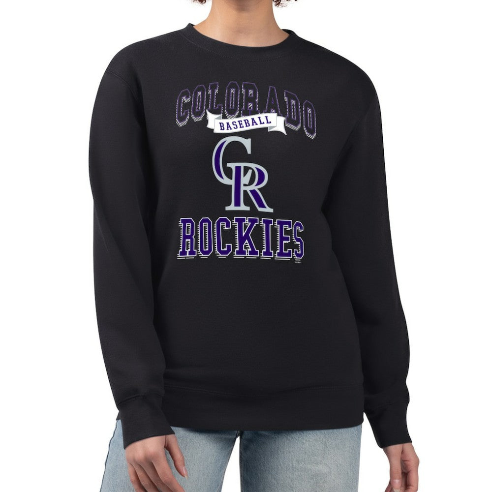 Colorado Rockies G-III 4Her by Carl Banks Women's Team Logo Graphic Tri-Blend Fleece Pullover Sweatshirt - MLB Pullover