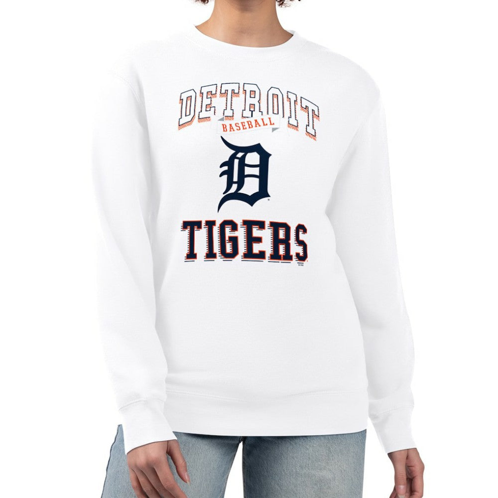 Detroit Tigers G-III 4Her by Carl Banks Women's Team Logo Graphic Tri-Blend Fleece Pullover Sweatshirt - MLB Pullover