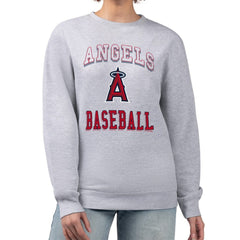 Los Angeles Angels G-III 4Her by Carl Banks Women's Team Logo Graphic Tri-Blend Fleece Pullover Sweatshirt - MLB Pullover