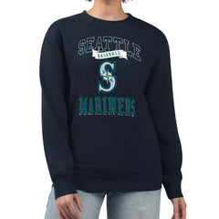 Seattle Mariners G-III 4Her by Carl Banks Women's Team Logo Graphic Tri-Blend Fleece Pullover Sweatshirt - MLB Pullover