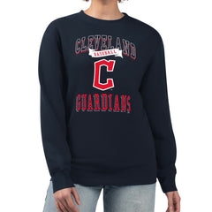 Cleveland Guardians G-III 4Her by Carl Banks Women's Team Logo Graphic Tri-Blend Fleece Pullover Sweatshirt - MLB Pullover