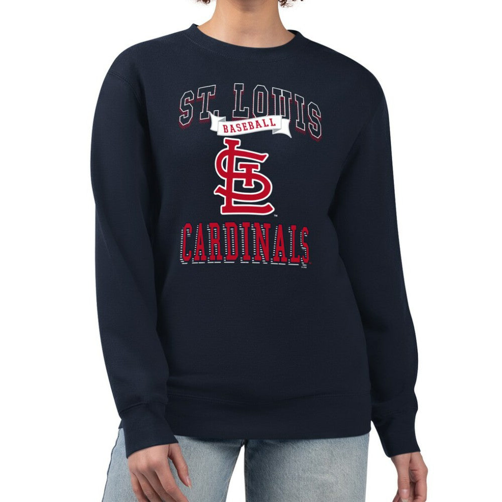 St. Louis Cardinals G-III 4Her by Carl Banks Women's Team Logo Graphic Tri-Blend Fleece Pullover Sweatshirt - MLB Pullover