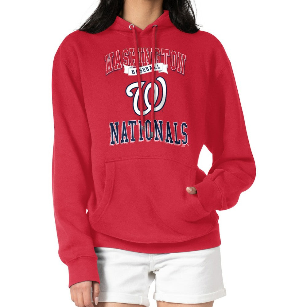 Washington Nationals G-III 4Her by Carl Banks Women's Team Logo Graphic Fleece Pullover Hoodie - MLB Hoodies