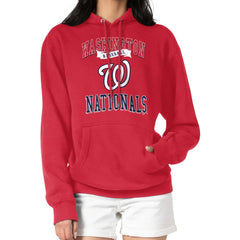 Washington Nationals G-III 4Her by Carl Banks Women's Team Logo Graphic Fleece Pullover Hoodie - MLB Hoodies