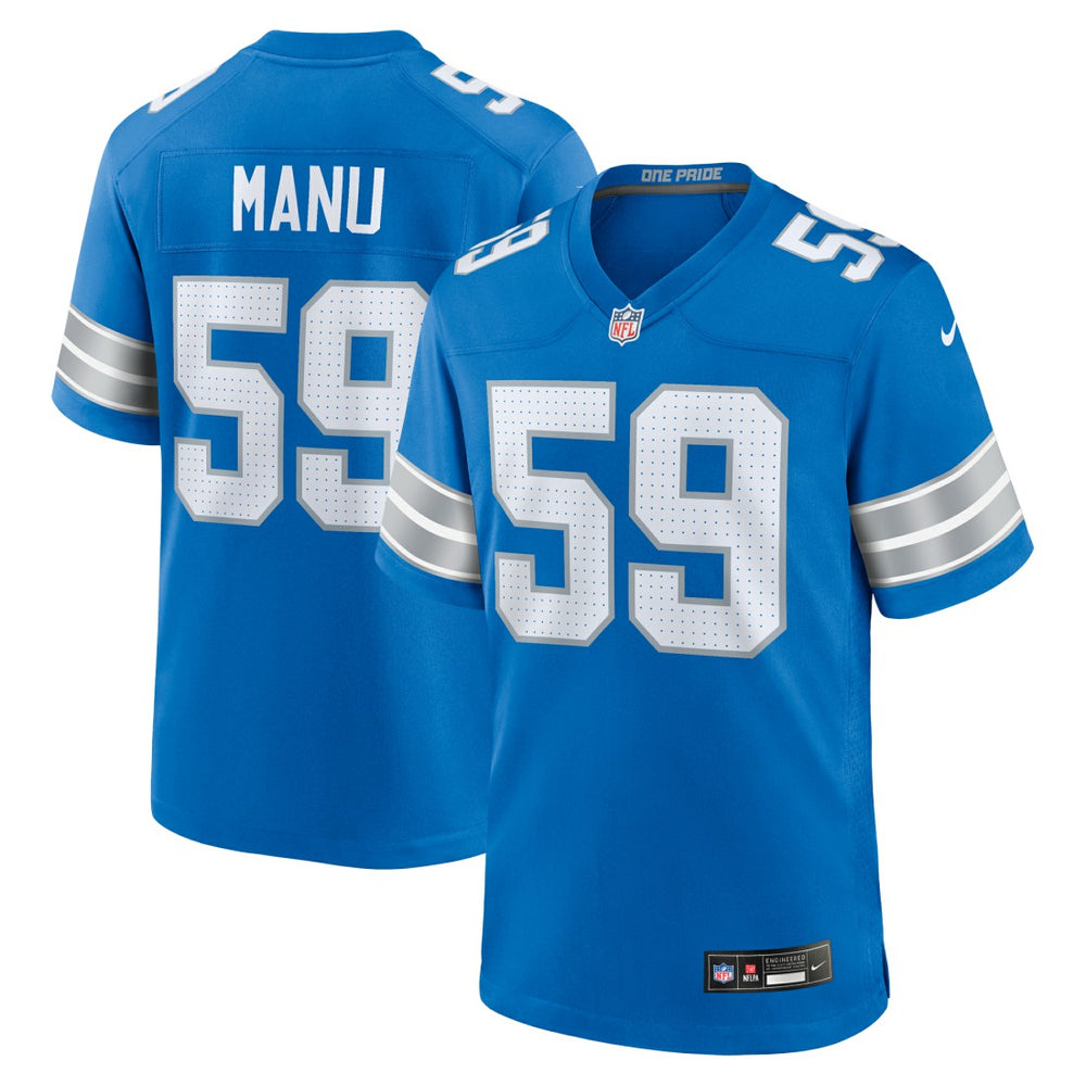 Detroit Lions Giovanni Manu  Team Game Jersey | NFL On sale