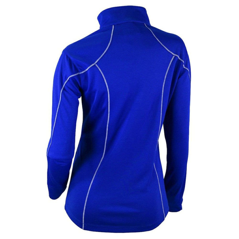 Chicago Cubs Columbia Women's Cooperstown Collection Shotgun 2.0 Omni-Wick Quarter-Zip Top - Royal - MLB Tops