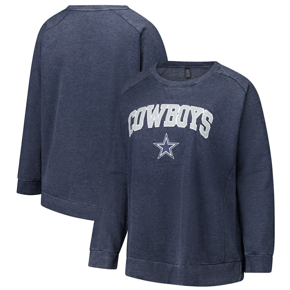 Dallas Cowboys Profile Women's Plus Size Acid Wash Raglan Sweatshirt | NFL Sale