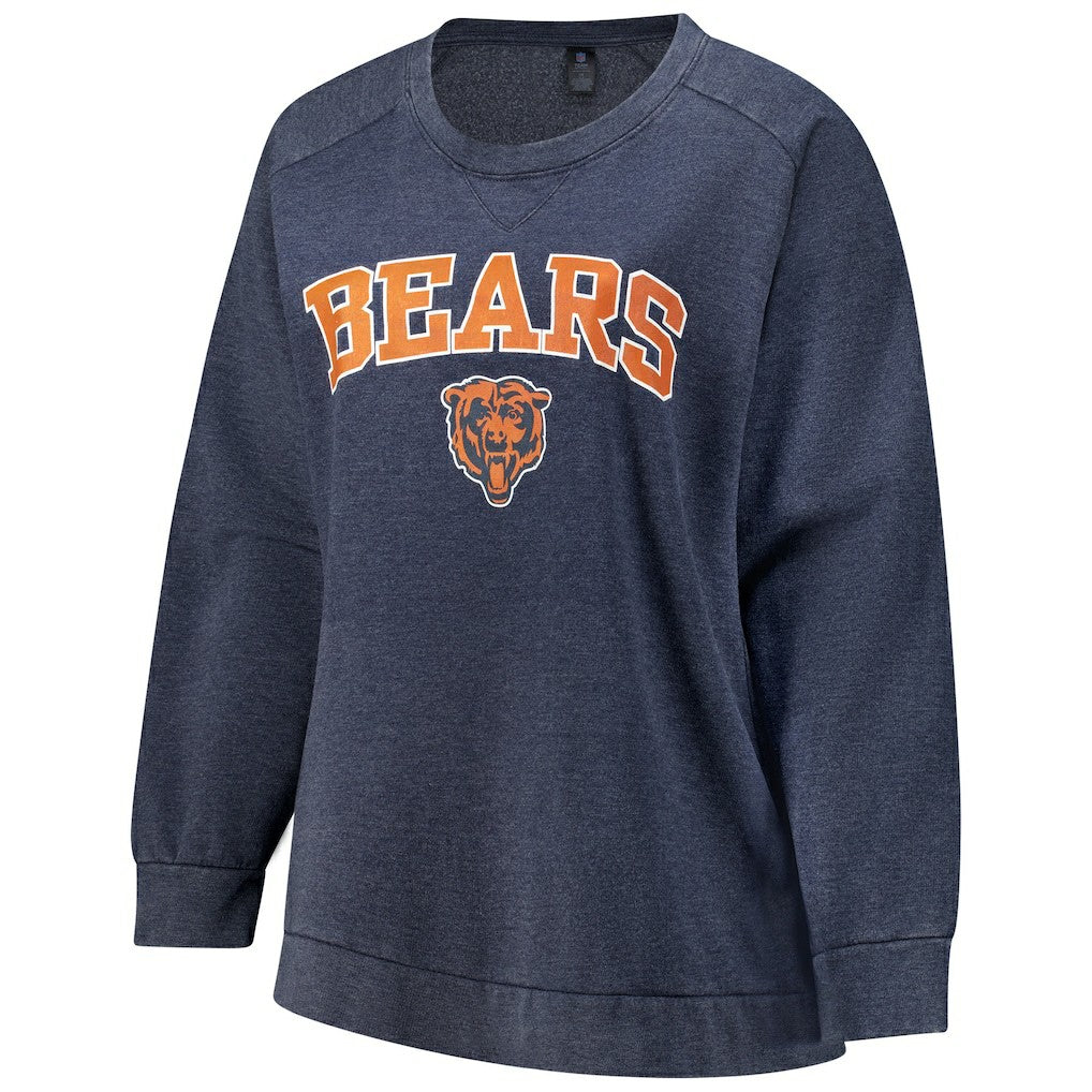 Chicago Bears Profile Women's Plus Size Acid Wash Raglan Sweatshirt | NFL US