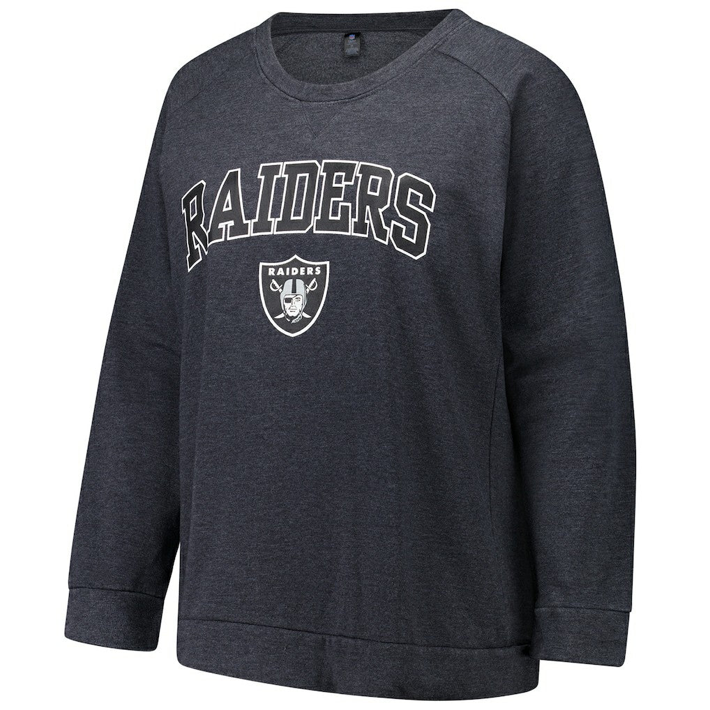 Las Vegas Raiders Profile Women's Plus Size Acid Wash Raglan Sweatshirt | NFL Sale
