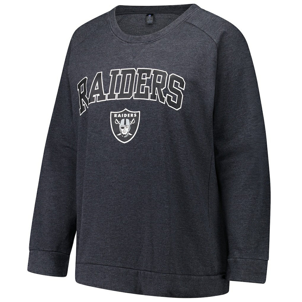 Las Vegas Raiders Profile Women's Plus Size Acid Wash Raglan Sweatshirt | NFL Sale