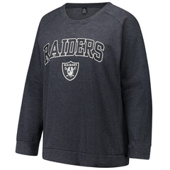 Las Vegas Raiders Profile Women's Plus Size Acid Wash Raglan Sweatshirt | NFL Sale