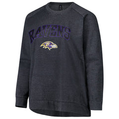 Baltimore Ravens Profile Women's Plus Size Acid Wash Raglan Sweatshirt | NFL New