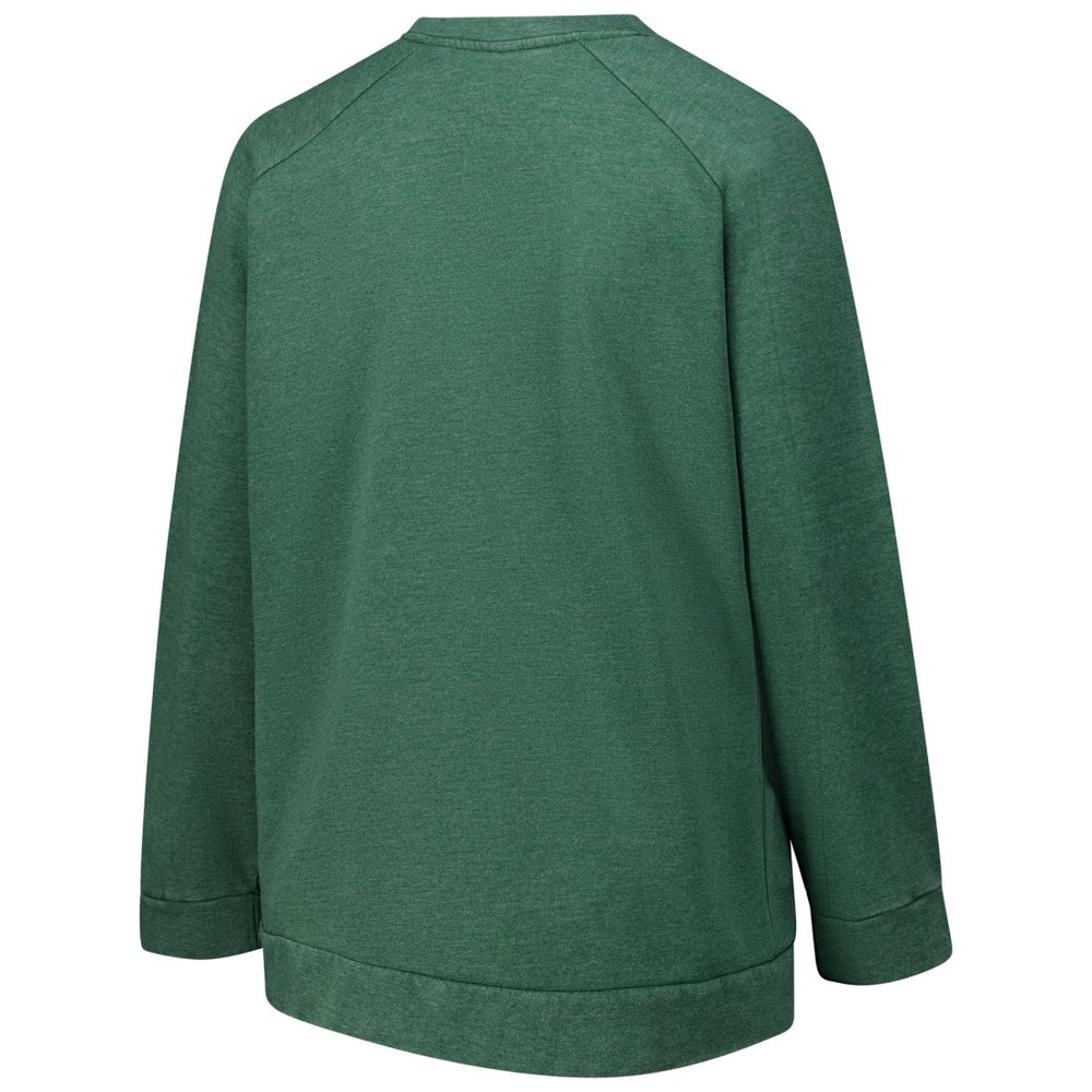 Green Bay Packers Profile Women's Plus Size Acid Wash Raglan Sweatshirt | NFL Outlet