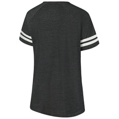 Cleveland Browns Women's Plus Size Logo Striped Raglan Notch Neck T-Shirt | NFL Outlet