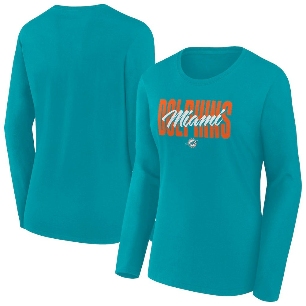 Miami Dolphins Women's Long Sleeve Scoop Neck T-Shirt | NFL On sale
