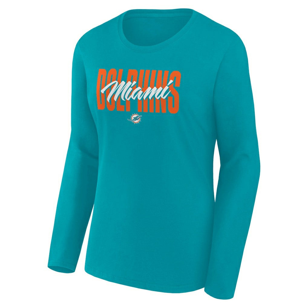 Miami Dolphins Women's Long Sleeve Scoop Neck T-Shirt | NFL On sale