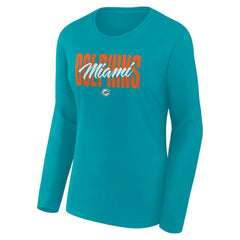 Miami Dolphins Women's Long Sleeve Scoop Neck T-Shirt | NFL On sale