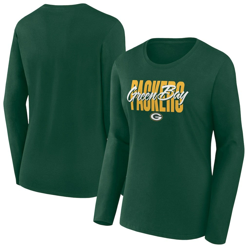 Green Bay Packers Women's Long Sleeve Scoop Neck T-Shirt | NFL Online