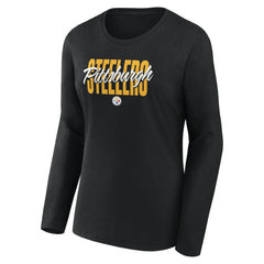 Pittsburgh Steelers Women's Long Sleeve Scoop Neck T-Shirt | NFL New